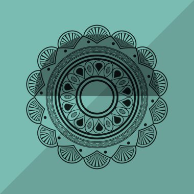 Bohemic tasarım. mandale simgesi. dekorasyon konsepti, vektör çizim