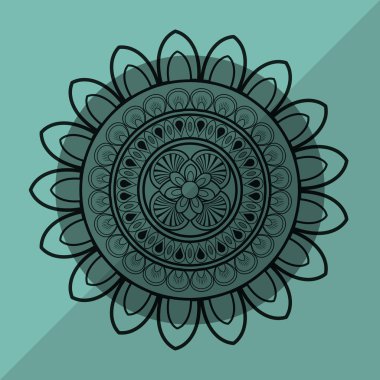 Bohemic tasarım. mandale simgesi. dekorasyon konsepti, vektör çizim