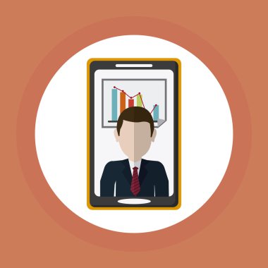 İş kavramı. akıllı telefon simgesi. iletişim kavramı