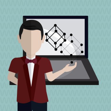 İş kavramı. dizüstü bilgisayar simgesi. iletişim kavramı