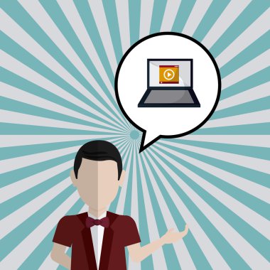 İş kavramı. dizüstü bilgisayar simgesi. iletişim kavramı