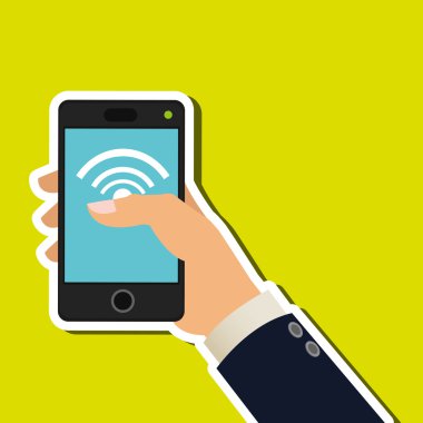 Teknoloji tasarım. sosyal medya simge. Smartphone kavramı