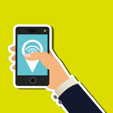 Teknoloji tasarım. sosyal medya simge. Smartphone kavramı