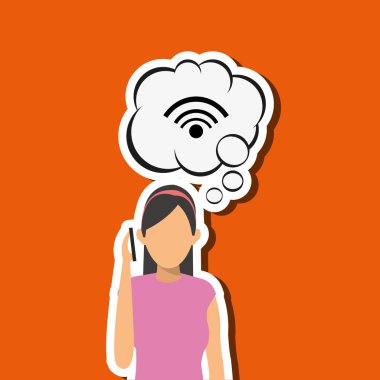 Teknoloji tasarım. sosyal medya simge. Smartphone kavramı