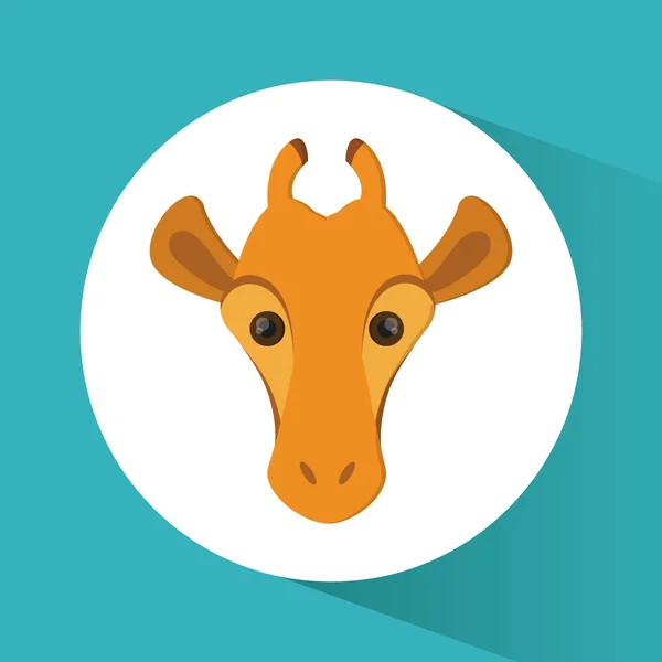 Icono de la jirafa. Diseño animal. Concepto Safari — Archivo Imágenes Vectoriales