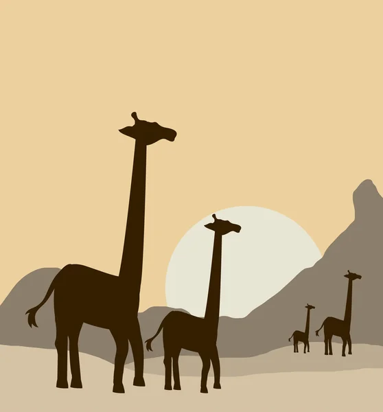 Icona giraffa. Disegno animale. Concetto Safari — Vettoriale Stock