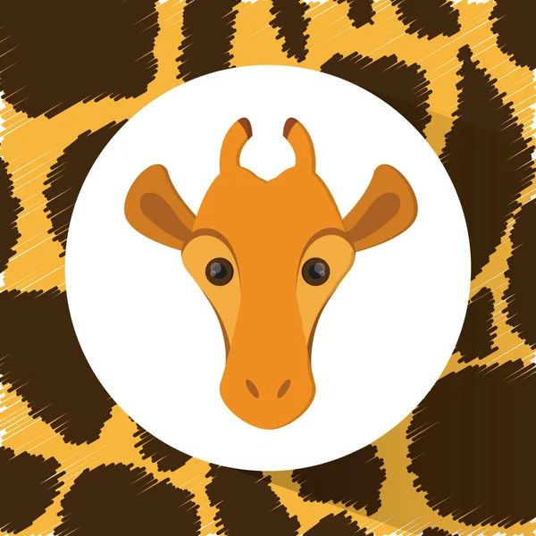 Zürafa simgesi. Hayvan tasarımı. Safari kavramı — Stok Vektör