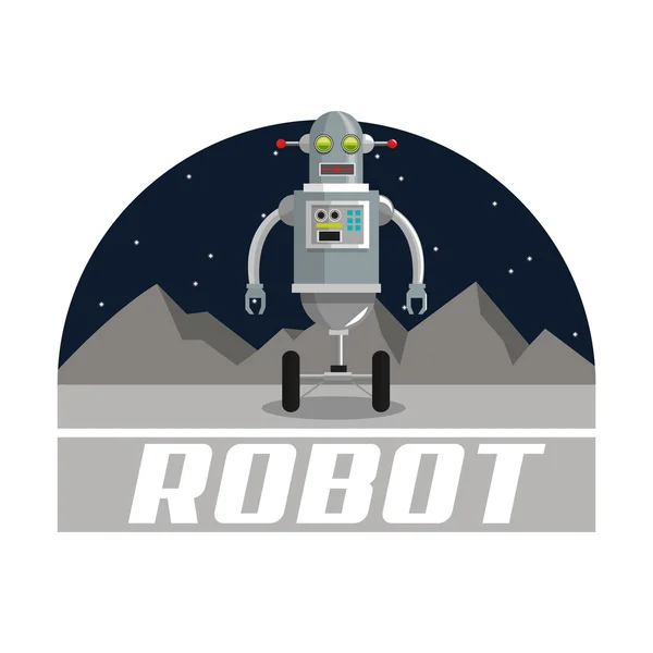 Roboterdesign. Technologiekonzept. Bunte Illustration — Stockvektor