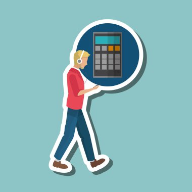 Sosyal Medya tasarım. Ortam simgesi. Teknoloji kavramı