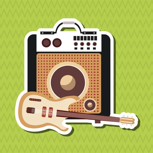 Music icon. Retro concept. Flat illustration — Stock Vector
