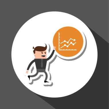 Proje tasarımı. İşadamı simgesi. Infographic kavramı