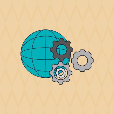 Dijital pazarlama tasarım. Internet kavramı. Strateji simgesi