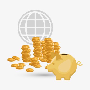 Para tasarım. Mali madde. İzole illüstrasyon