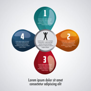 Infographic tasarım. Veri kavramı. Renkli resimde