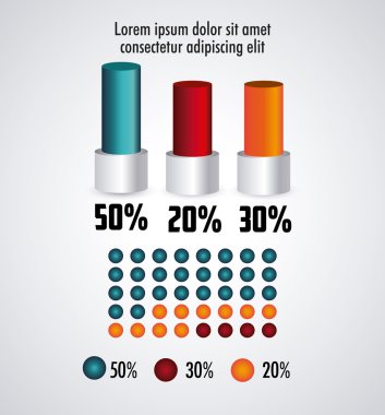 Infographic tasarım. Veri kavramı. Renkli resimde
