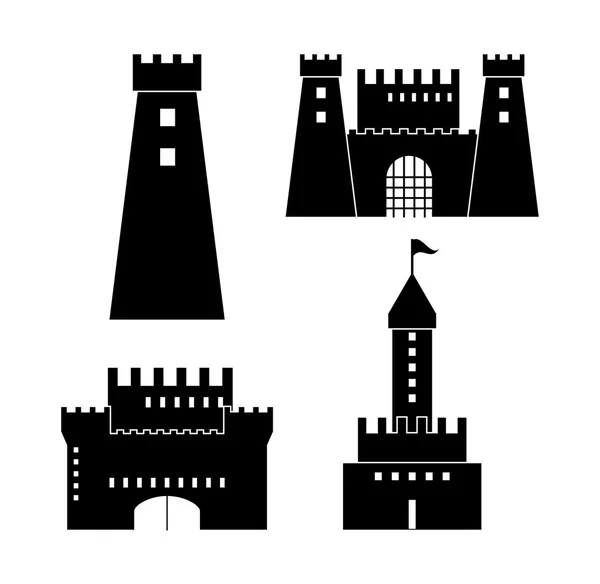 Castle icon. Palace design. Flat illustration, vector — Stock Vector