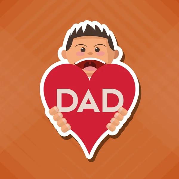 Fathers day concept. celebration design. Greeting icon — Stock Vector