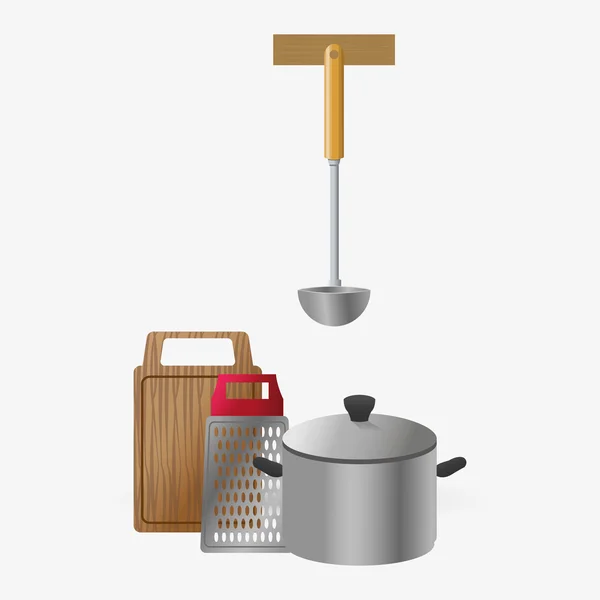 Diseño de cocina. Icono de suministros. Fondo blanco, ilustración vectorial — Archivo Imágenes Vectoriales