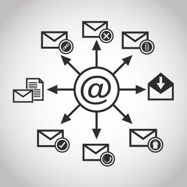 Internet tasarım. Online simgesi. Teknoloji kavramı, vektör çizim