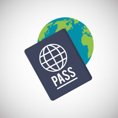 Tasarım seyahat. Turizm simgesi. Beyaz arka plan