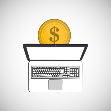 Para tasarım. Ödeme simgesi. Beyaz arka plan