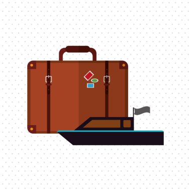 Tasarım seyahat. Tatil kavramı. Renkli resimde