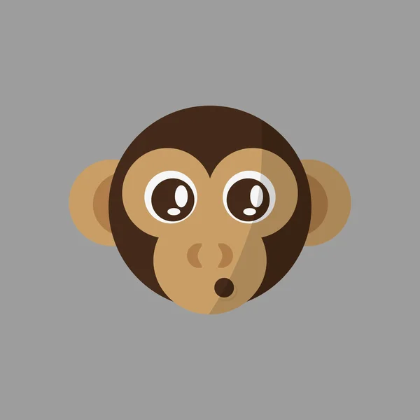 Diseño de cara animal. icono de dibujos animados. ilustración vectorial — Vector de stock