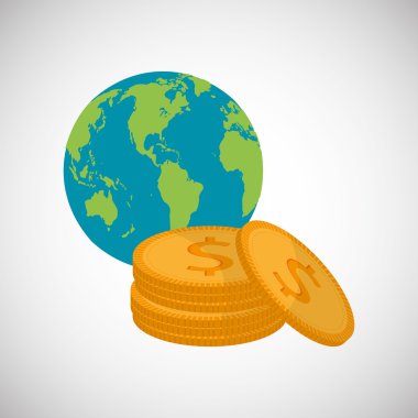 Para tasarım. Ödeme simgesi. Beyaz arka plan