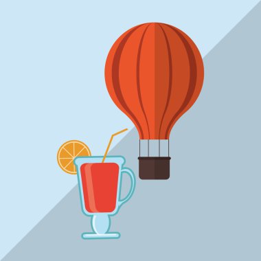 Tasarım seyahat. Tatil kavramı. Renkli resimde