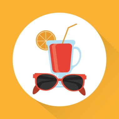 Tasarım seyahat. Tatil kavramı. Renkli resimde