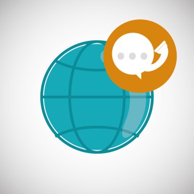 Merkezi tasarım ara. Müşteri Servisi simgesini. Düz illüstrasyon