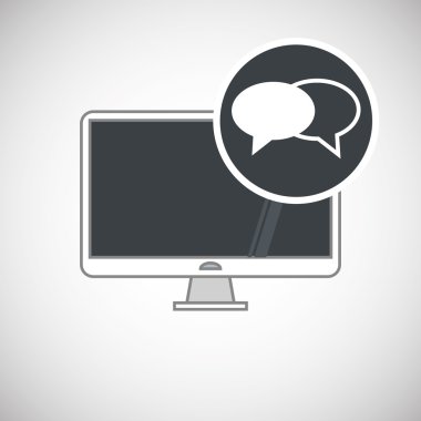 Merkezi tasarım ara. Müşteri Servisi simgesini. Düz illüstrasyon