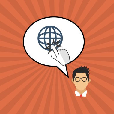 İşadamı tasarım. Şirket kavramı. Strateji simgesi