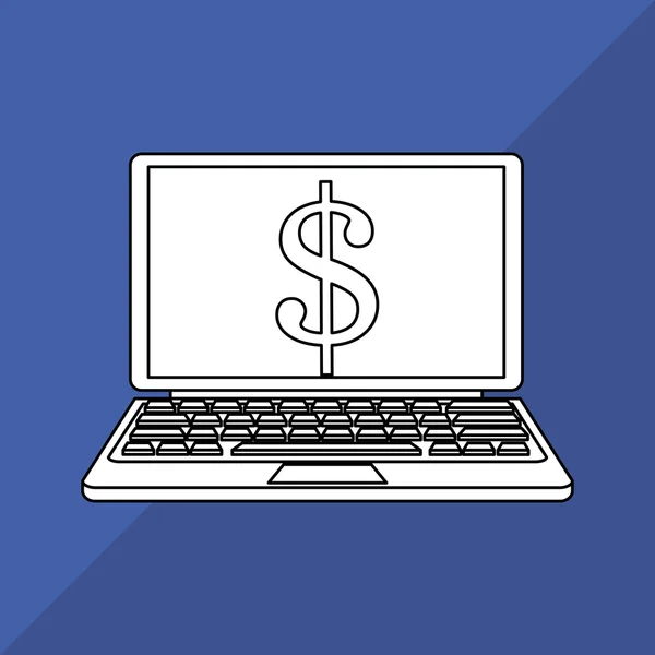 Geld-Design. Zahlung online. Finanzposten — Stockvektor