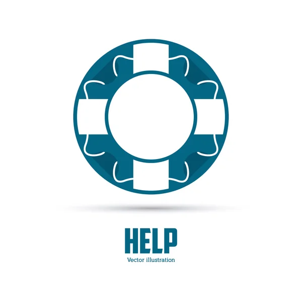 Help design. Question mark icon. Flat illustration — Stock Vector