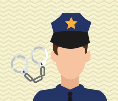 Güvenlik tasarımı. Koruma simgesi. Renkli resimde