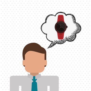 Giyilebilir teknoloji tasarım. kablosuz simgesi. Düz illüstrasyon