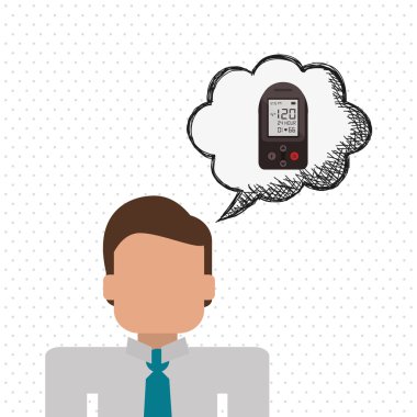 Giyilebilir teknoloji tasarım. kablosuz simgesi. Düz illüstrasyon