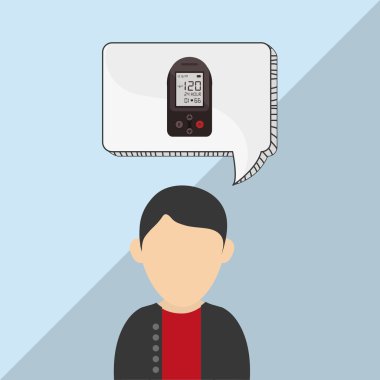 Giyilebilir teknoloji tasarım. kablosuz simgesi. Düz illüstrasyon