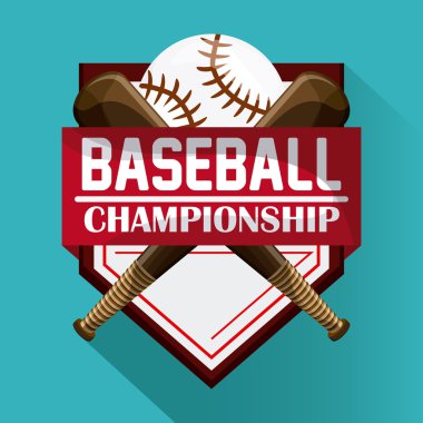 Beyzbol tasarım. Spor kavram. Düz illüstrasyon