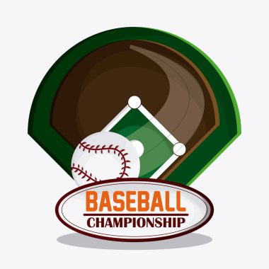 Beyzbol tasarım. Spor kavram. Düz illüstrasyon