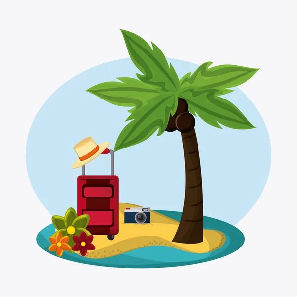 Diseño de verano. Icono de vacaciones. Colorida ilustración — Vector de stock