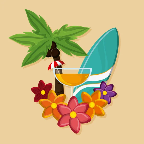 Summer design. Vacation icon. Colorful illustration — Stock Vector