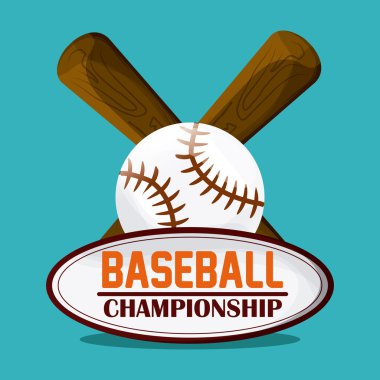 Beyzbol tasarım. Spor kavram. Düz illüstrasyon