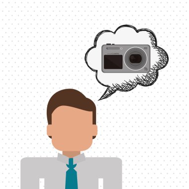 Giyilebilir teknoloji tasarım. kablosuz simgesi. Düz illüstrasyon