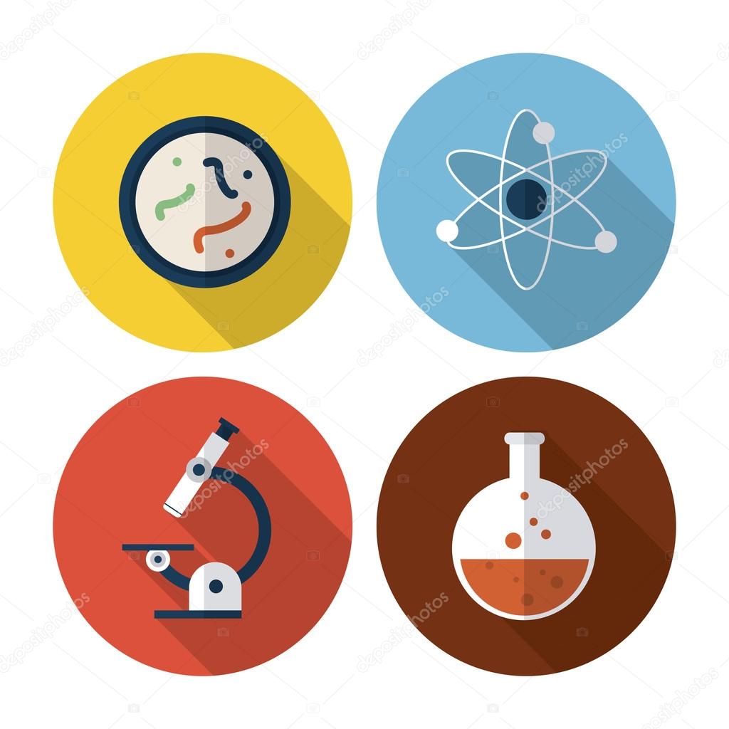 Biology design. Lab icon. Flat illustration, vector Stock Vector Image