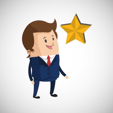 Kazanan tasarım. Başarı kavramı. Düz illüstrasyon