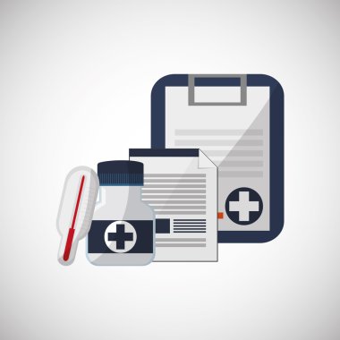 Tıbbi bakım tasarım. Sağlık simgesi. Düz illüstrasyon