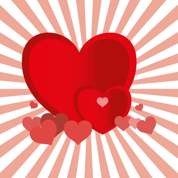 Любовный дизайн. романтическая икона Красочная иллюстрация — стоковый вектор