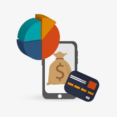 İş tasarımı. Mali madde simgesi. Düz illüstrasyon